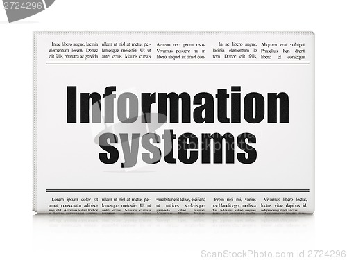 Image of Newspaper headline Information Systems