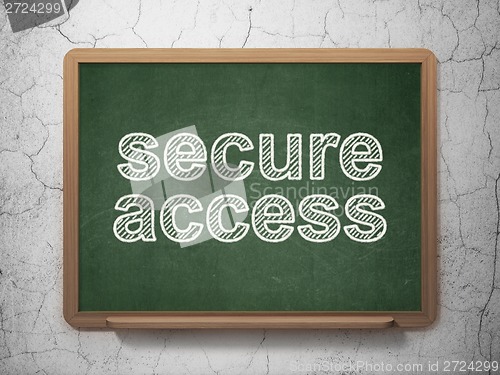 Image of Security concept: Secure Access on chalkboard background