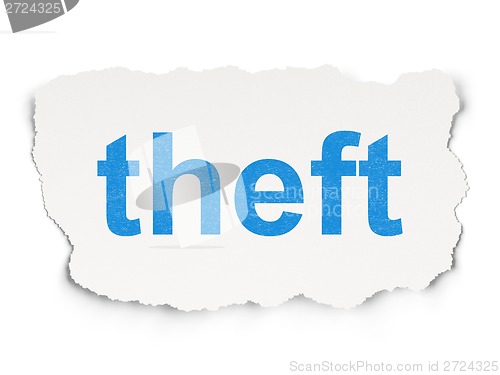 Image of Privacy concept: Theft on Paper background