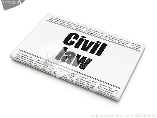 Image of Newspaper headline Civil Law