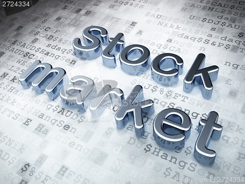 Image of Business concept: Silver Stock Market on digital background