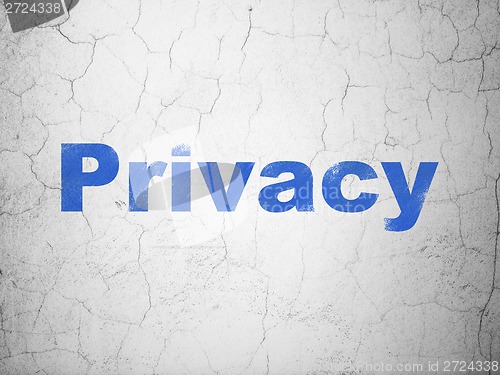 Image of Safety concept: Privacy on wall background