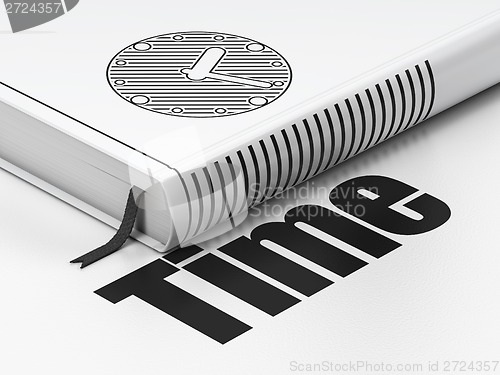 Image of Book Clock, Time on white background