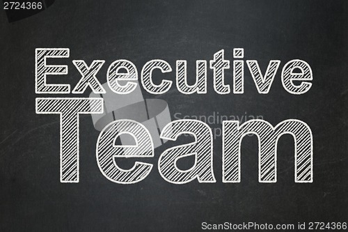 Image of Business concept: Executive Team on chalkboard background