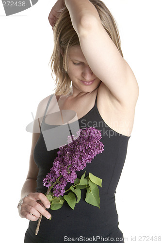 Image of woman with lilac