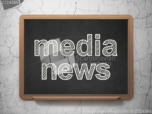 Image of Media News on chalkboard background