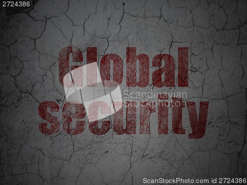 Image of Global Security on grunge wall background