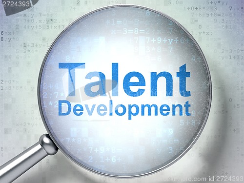 Image of Education concept: Talent Development with optical glass