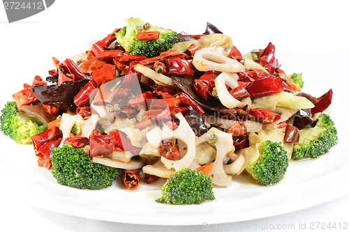 Image of Chinese Food: Fried vegetables with pepper