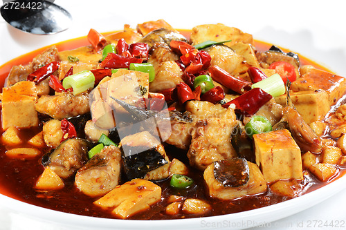 Image of Chinese Food: Fried fish and Tofu