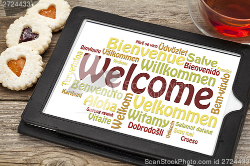 Image of welcome word cloud