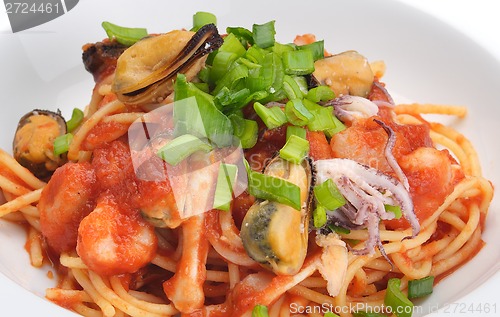 Image of Pasta with shrimps, herbs and mashrooms