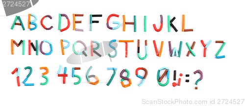 Image of plasticine color alphabet 