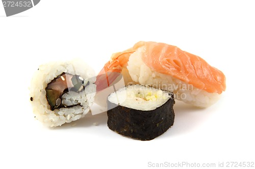 Image of salmon sushi as gourmet food 