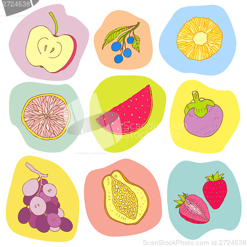 Image of Seamless fruits background