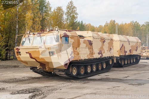 Image of Tracked carrier DT-30P1 in motion. Russia