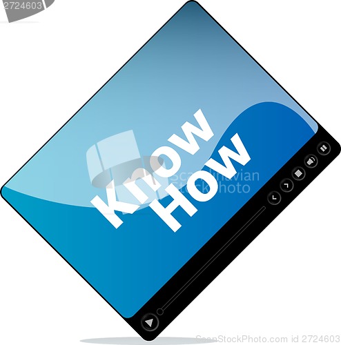 Image of know how on media player interface