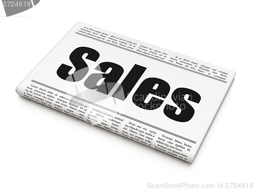 Image of Advertising concept: newspaper headline Sales