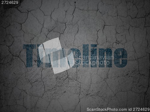 Image of Timeline concept: Timeline on grunge wall background