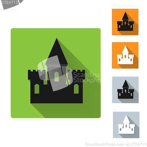 Image of Castle icon, vector illustration