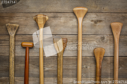 Image of grips of canoe paddles