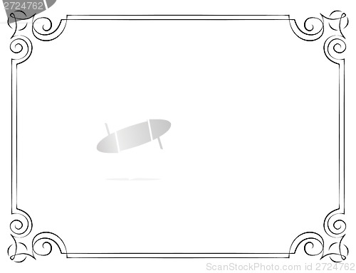 Image of Vintage vector frame