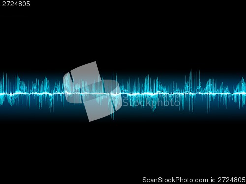 Image of Bright sound wave on a dark blue. EPS 10