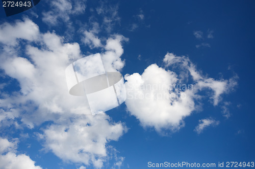 Image of Blue sky with clouds