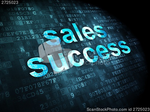 Image of Advertising concept: Sales Success on digital background
