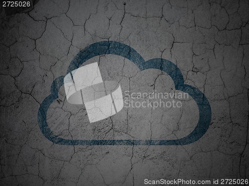 Image of Networking concept: Cloud on grunge wall background