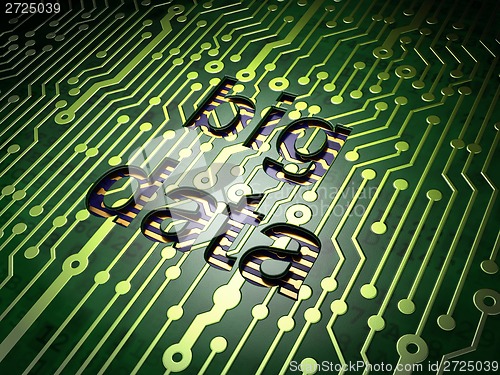 Image of Big Data on circuit board background