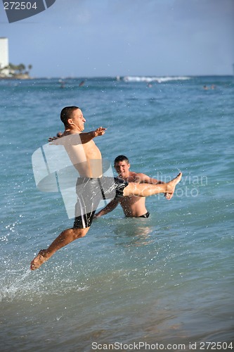 Image of fun on the beach