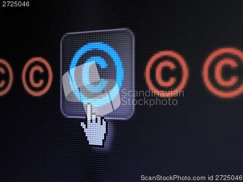 Image of Law concept: Copyright on digital computer screen