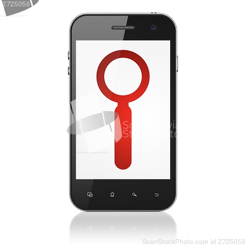 Image of Web design concept: Search on smartphone