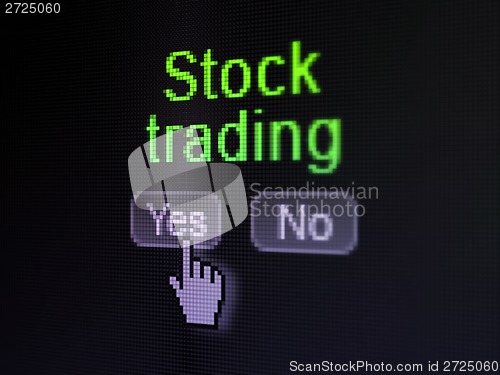 Image of Finance concept: Stock Trading on digital computer screen