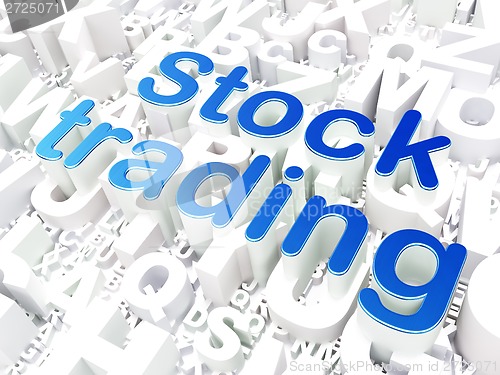 Image of Finance concept: Stock Trading on alphabet background