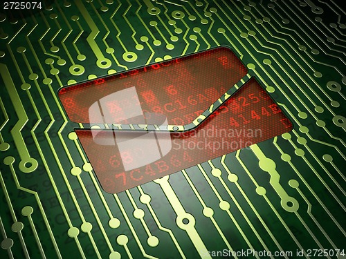 Image of Finance concept: Email on circuit board background