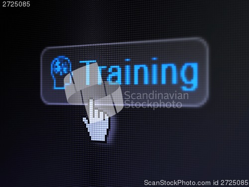 Image of Education concept: Training and Head With Finance Symbol