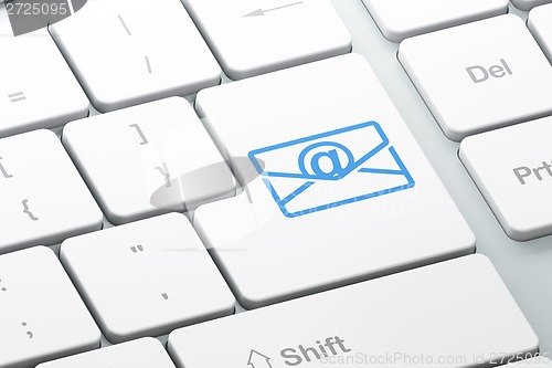 Image of Business concept: Email on computer keyboard background