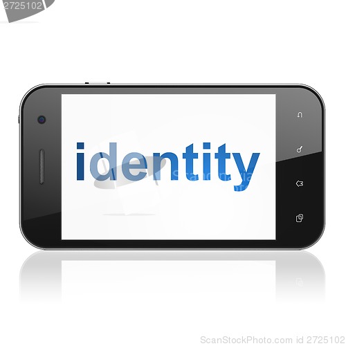 Image of Protection concept: Identity on smartphone
