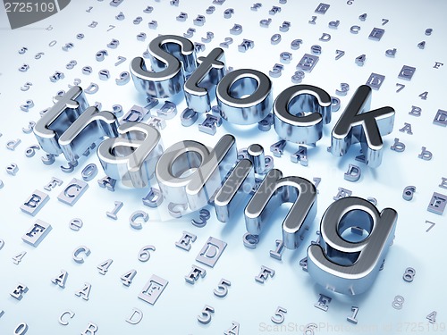 Image of Finance concept: Silver Stock Trading on digital background