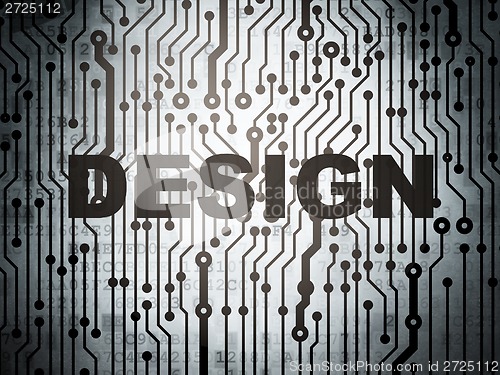 Image of Marketing concept: circuit board with Design