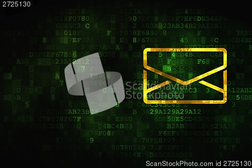 Image of Finance concept: Email on digital background