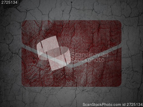 Image of Finance concept: Email on grunge wall background