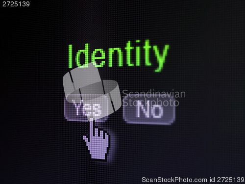 Image of Security concept: Identity on digital computer screen