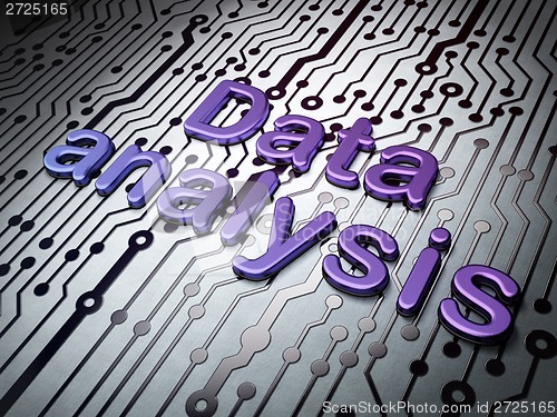 Image of Data concept:  Data Analysis on Circuit Board background