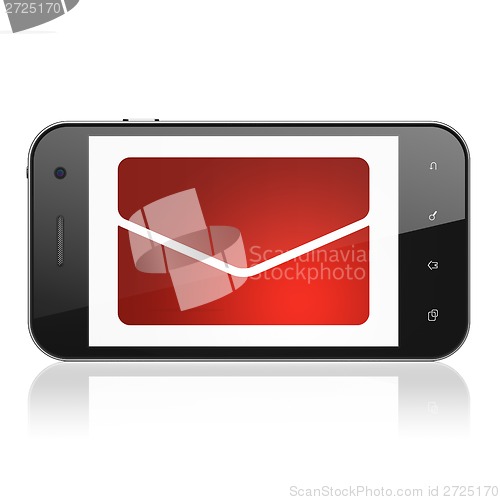 Image of Business concept: Email on smartphone