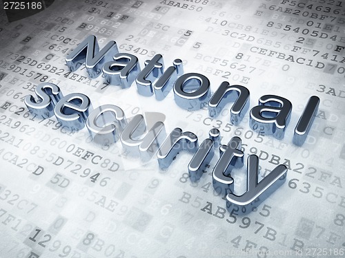 Image of Security concept: Silver National Security on digital background