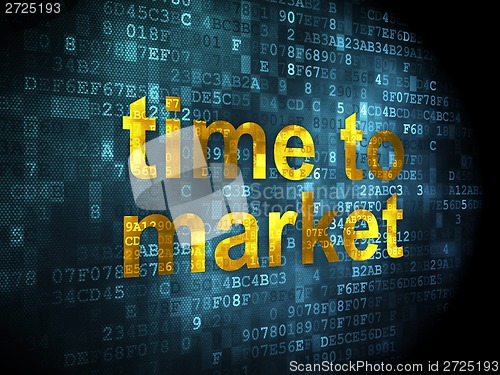 Image of Time to Market on digital background