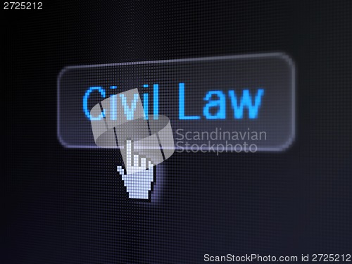 Image of Law concept: Civil Law on digital button background